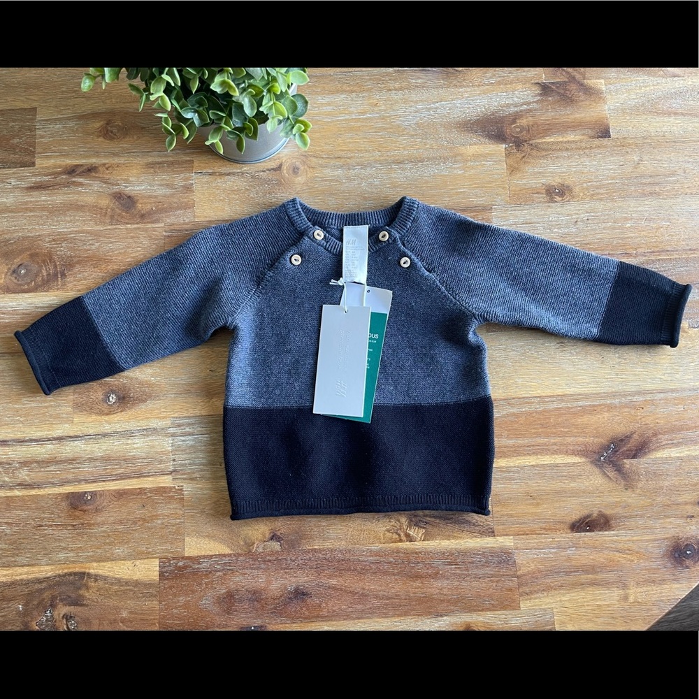 NWT! H&M Boy’s Navy Knit Sweater. Size 6mo.